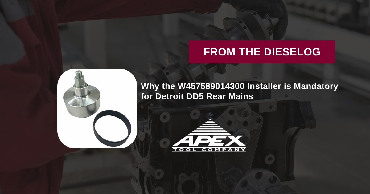 W457589014300 Detroit Diesel DD5 Heavy Duty Rear Crankshaft Main Seal Installer Press Tool Set